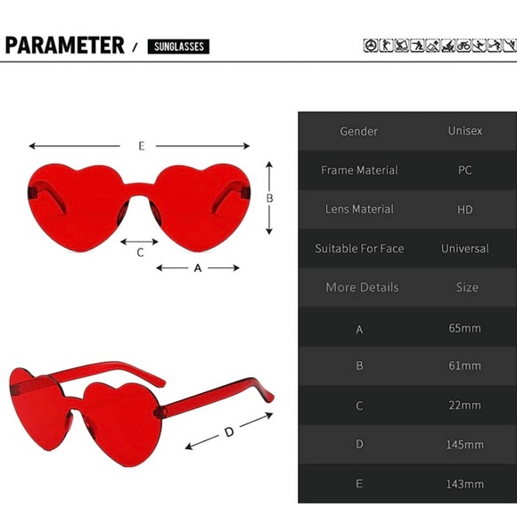 Heart shaped sunglasses - Picture 7 of 7